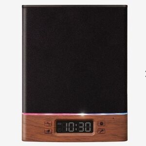Timewave Digital Clock Wireless Bluetooth Speaker w/Sound Sensitive LED Lights